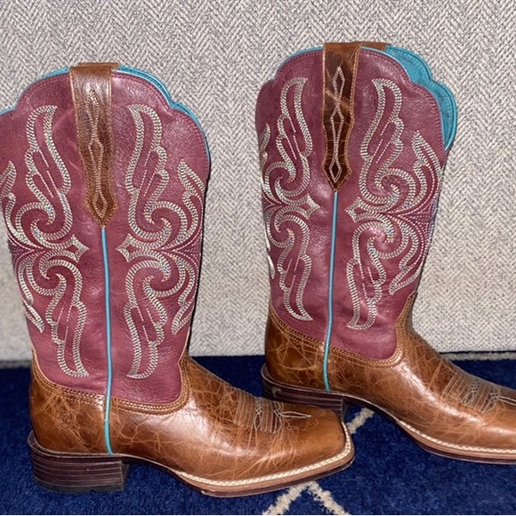 Ariat Shoes Ariat Womens Stretchfit Square Toe Cowboy Boots Poshmark